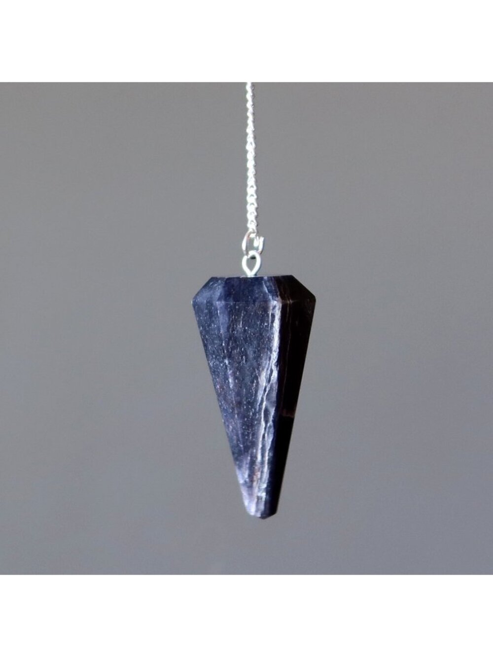 Midnight Blue Aventurine Pendulum Divination Dowsing Point Crystal Healing Tool
